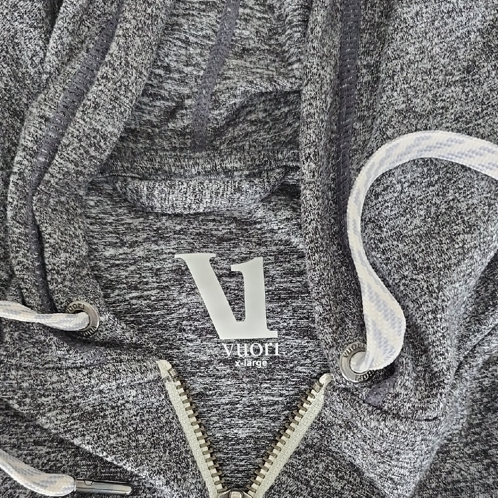 Vuori Gray Zip-Up Hoodie Xl